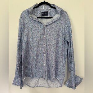 Robert Graham Lifeson Blue Multi Color Long Sleeve Button Up Shirt Mens Large
